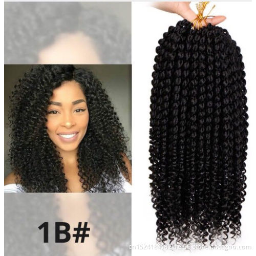 Japanese Kaneka fiber kinky passion water wave braid, passion spring kinky curly hair for crochet braids